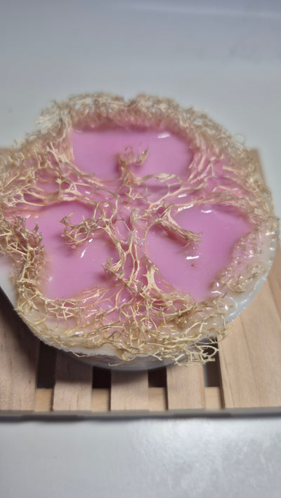 Velvet Raspberry – Shea Butter Loofah Soap with Black Raspberry Vanilla